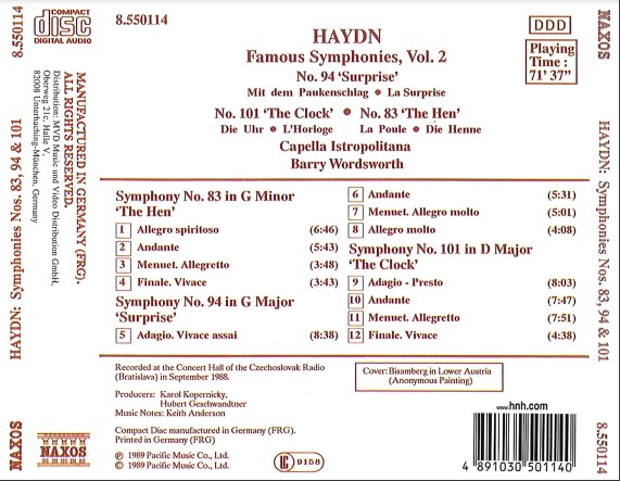 Allegro Andante Adagio exemplos em um CD